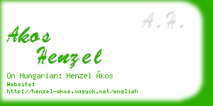 akos henzel business card